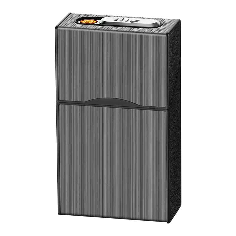 Three In One USB Rechargeable Lighter, 20 PCs Conventional Cigarette Boxes, Metal Windproof Tungsten Wire Lighter, Outdoor Waterproof Cigarette Case Three In One USB Rechargeable Lighter, 20 PCs Conventional Cigarette Boxes, Metal Windproof Tungsten Wire Lighter, Outdoor Waterproof Cigarette Case